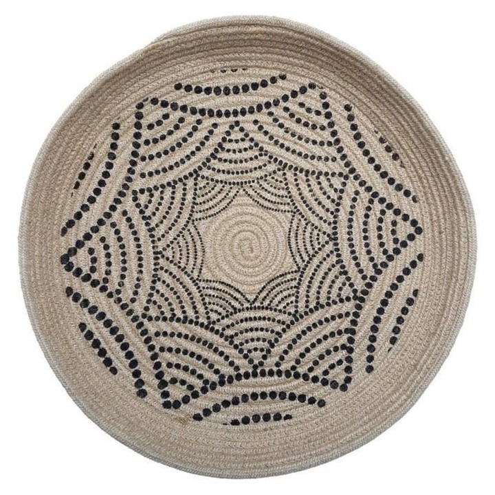 Lot de 2 Déco Murale - Panier Jute - Ø50 x 5,4 cm - Beige