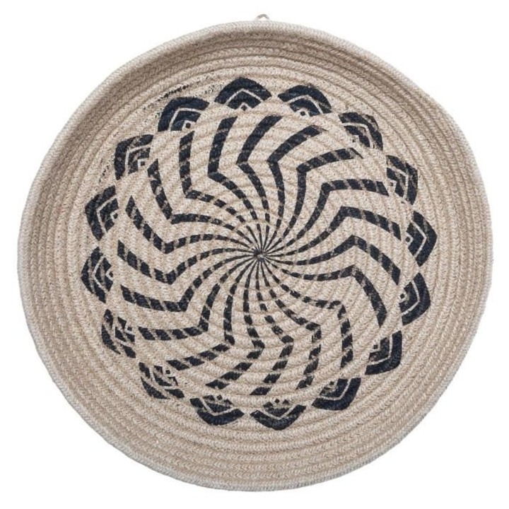 Lot de 2 Déco Murale - Panier Jute - Ø50 x 5,4 cm - Beige