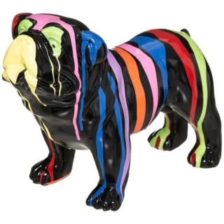 Chien plastique peint - 25 x 13 x 19 cm - Noir