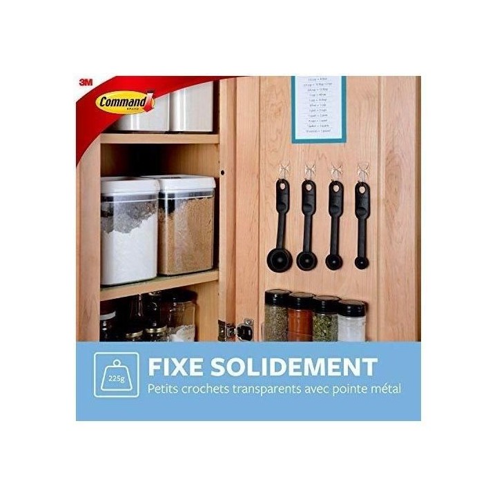 3M Crochet transparent avec pointe métal - Petit Modele