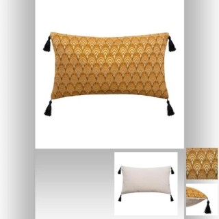 Coussin Chen Lurx Art - 30 x 50 cm - Ocre
