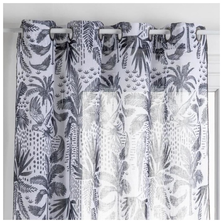 Voilage Fred Cuba - 140x240 cm - Noir