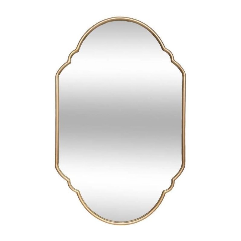 Miroir en métal Nelia - 68,5 x 43 cm - Or