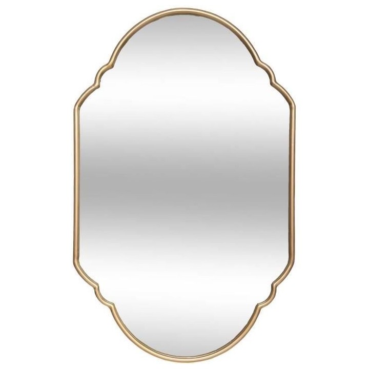 Miroir en métal Nelia - 68,5 x 43 cm - Or