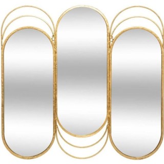 Miroir Métal Triptyque Edi - 72 x 69 cm - Doré