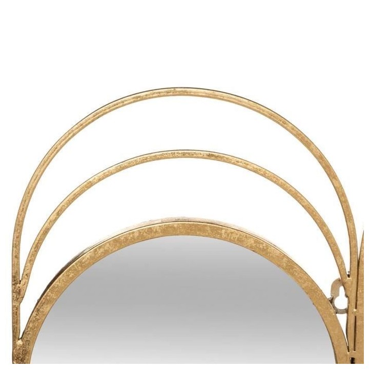 Miroir Métal Triptyque Edi - 72 x 69 cm - Doré