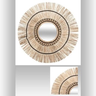 Miroir Seagrass Laya - Ø60 cm - Beige