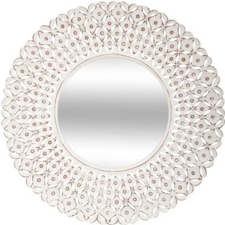 Miroir Fanny MDF_E1 et verre - D. 75 x P. 1,5 cm - Blanc