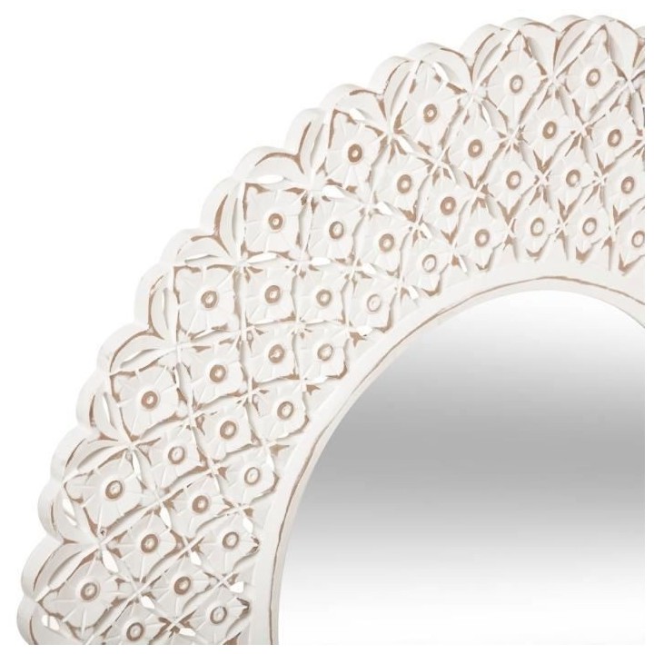 Miroir Fanny MDF_E1 et verre - D. 75 x P. 1,5 cm - Blanc