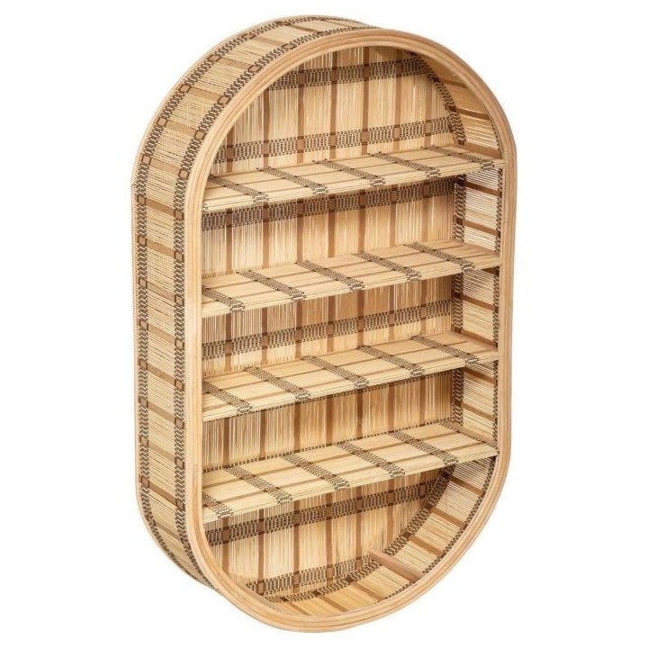 LOU Etagere murale en bambou - 91 x 56 cm