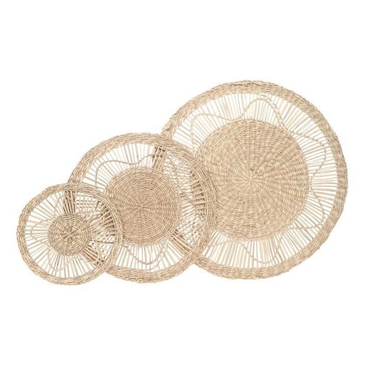 Déco Murale Seagrass - Ø18/28/38 cm - Beige
