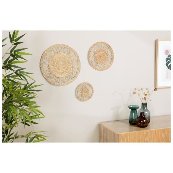 Déco Murale Seagrass - Ø18/28/38 cm - Beige