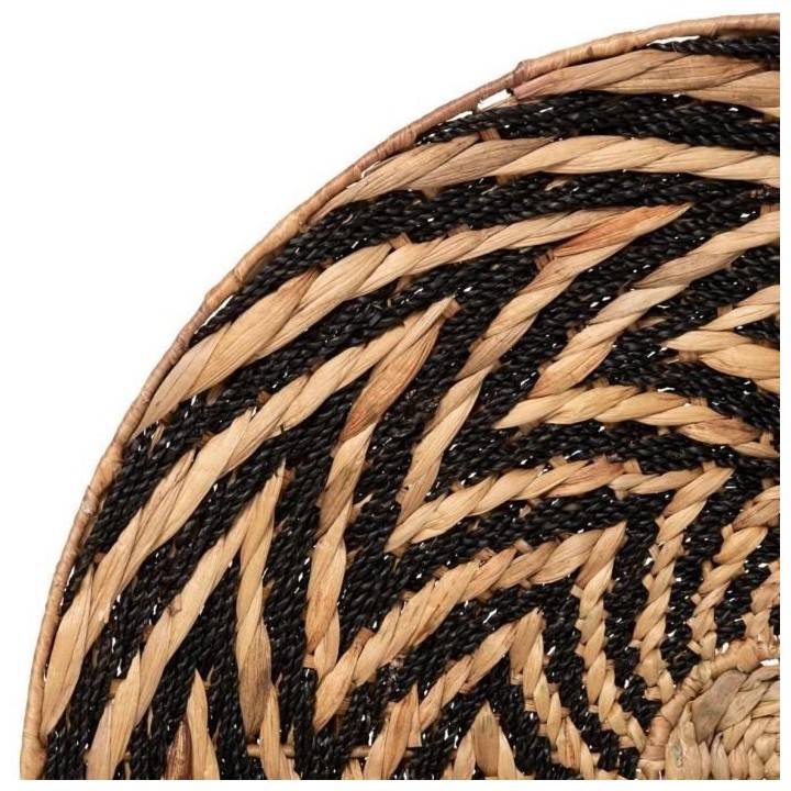 Lot de 3 Déco Murale Jacinthe Panier - Marron et noir