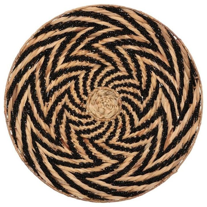 Lot de 3 Déco Murale Jacinthe Panier - Marron et noir