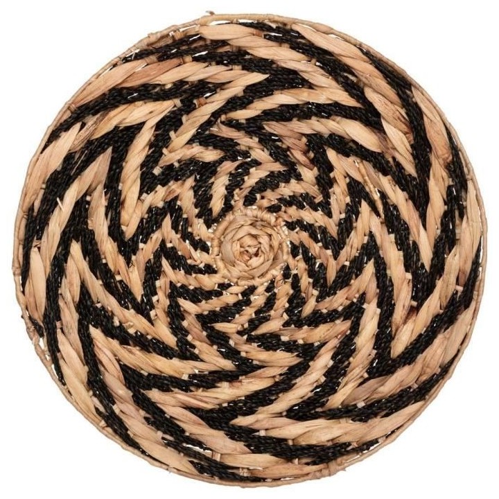 Lot de 3 Déco Murale Jacinthe Panier - Marron et noir