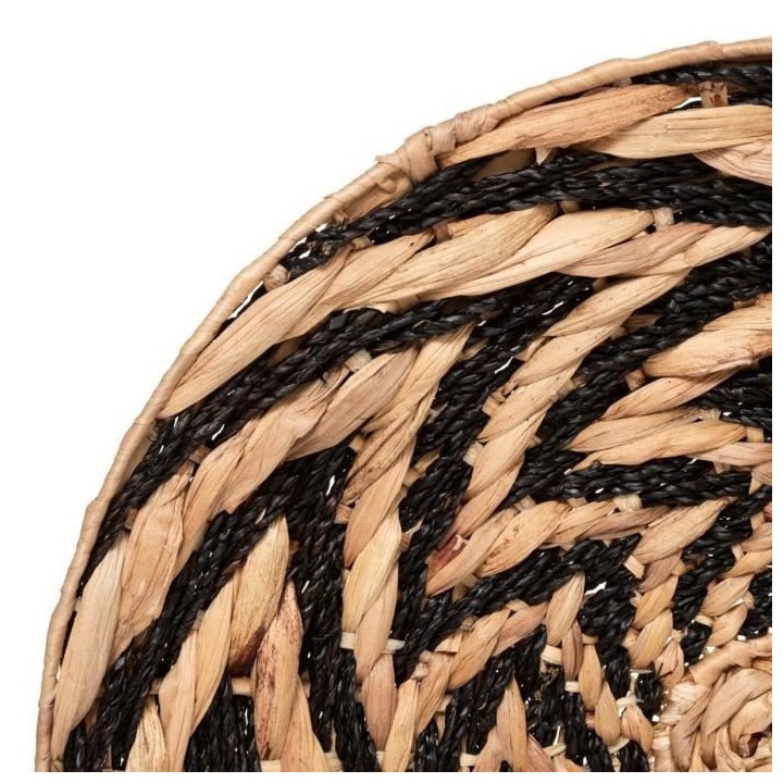 Lot de 3 Déco Murale Jacinthe Panier - Marron et noir