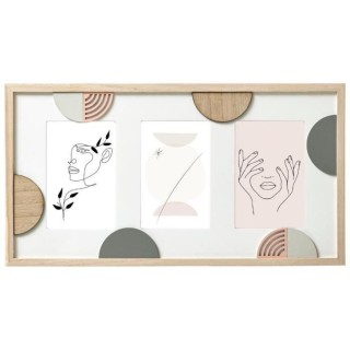 Pele mele 3 photos Géo Thea MDF_E1 et verre - Multicolore