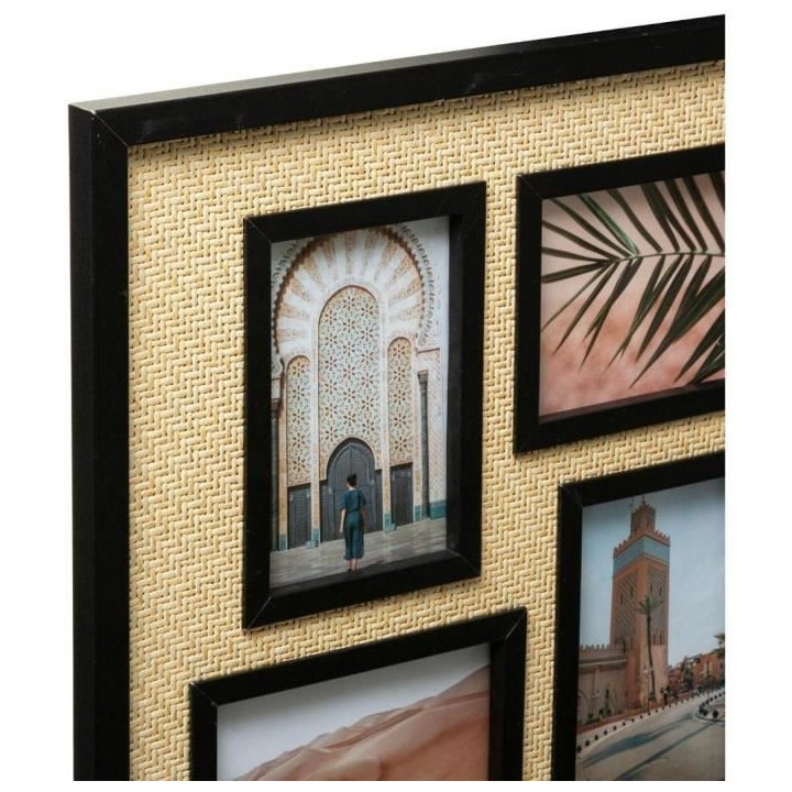 Pele mele Cannage 6 photos Alia MDF_E1, verre et papier - Multicolore