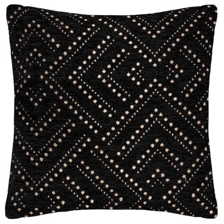 Housse de coussin Chenille Dot - 40 x 40 cm - Noir