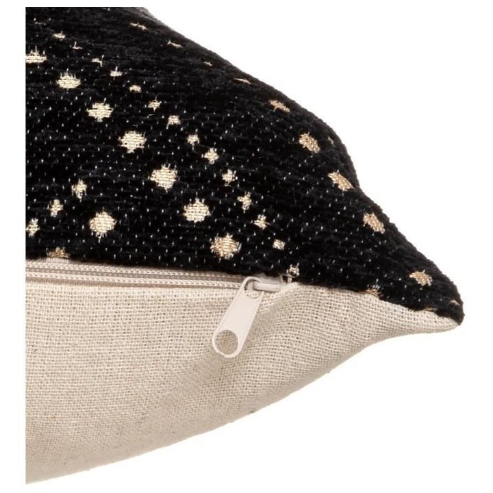 Housse de coussin Chenille Dot - 40 x 40 cm - Noir