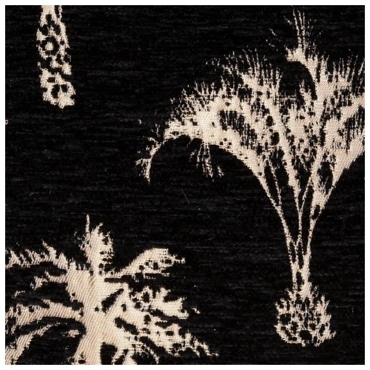 Housse de coussin Chenille Palm - 40 x 40 cm - Noir