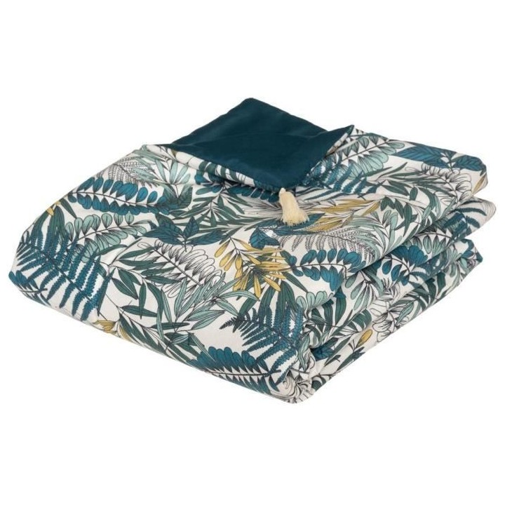 Edredon Velours Imprimé Tropik - 80 x 180 cm