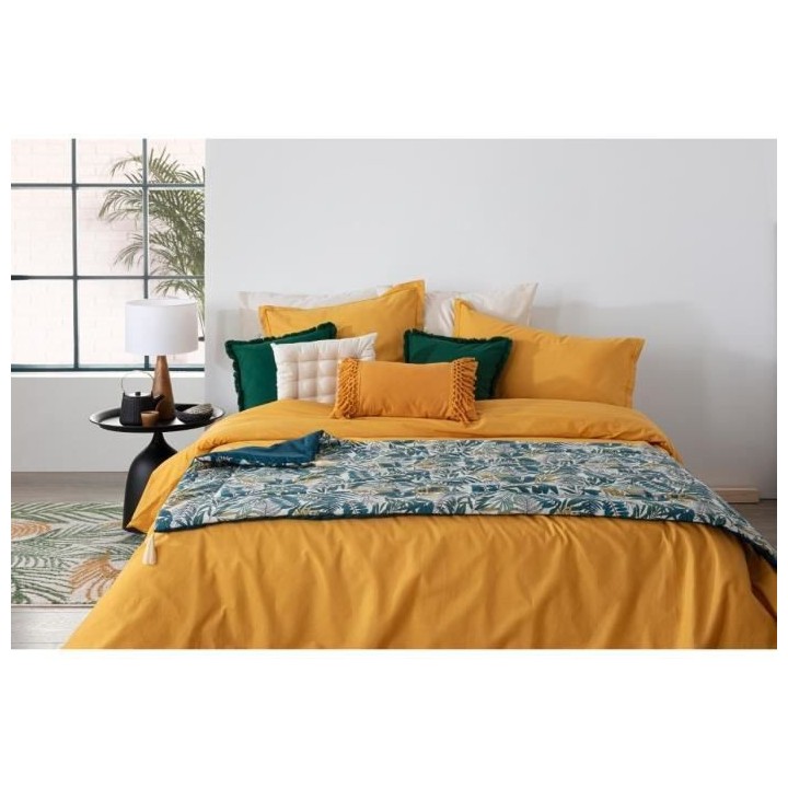 Edredon Velours Imprimé Tropik - 80 x 180 cm