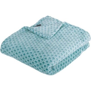 Plaid Flanelle Imprimé Otto - 125 x 150 cm - Bleu