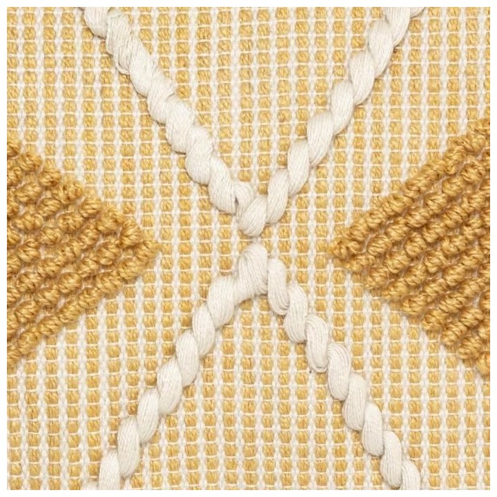 Coussin recycle Row - 45 x 45 cm - Ocre