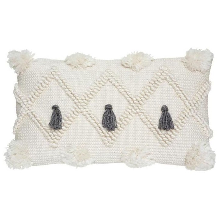 Coussin recycle Row - 30 x 50 cm - Gris