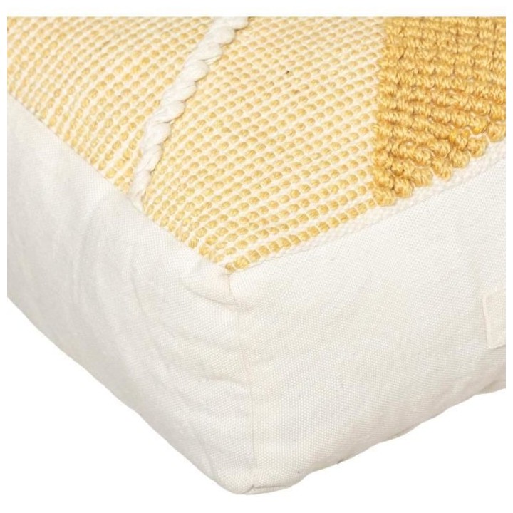 Coussin de sol recycle Row - 48 x 48 cm - Ocre