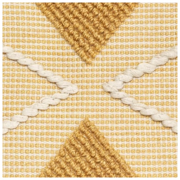 Coussin de sol recycle Row - 48 x 48 cm - Ocre