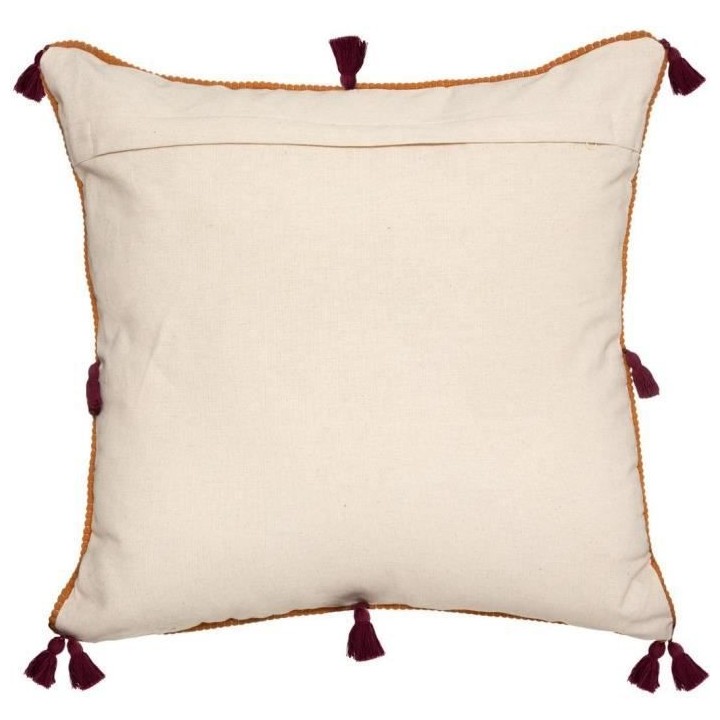 Coussin Coton a pompons Nam - 50 x 50 cm