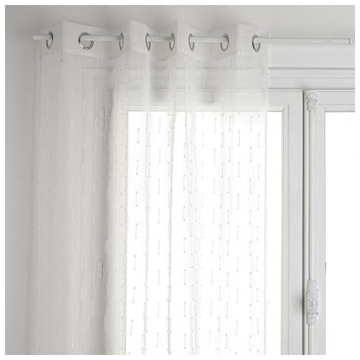 Voilage Leo - 140 x 240 cm - Blanc