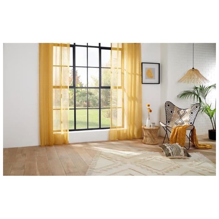 Voilage Leo - 140 x 240 cm - Ocre
