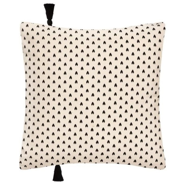Housse coussin visage corde - 40x40 cm