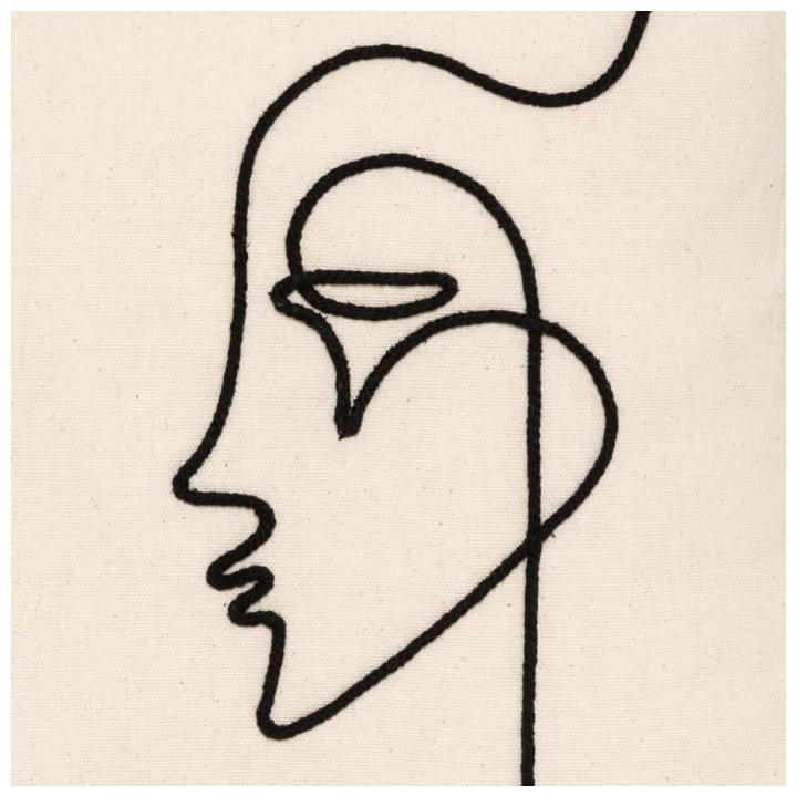 Housse coussin visage corde - 40x40 cm