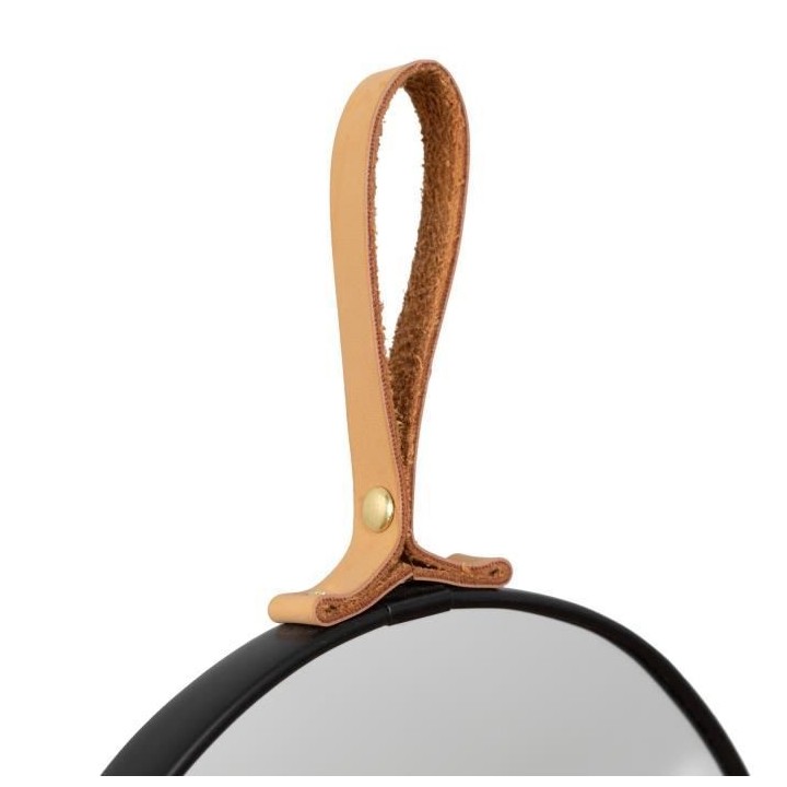 Lot de 3 miroirs rond Lilou - Plastique et polyuréthane - Noir