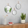 Lot de 3 miroirs rond Lilou - Plastique et polyuréthane - Noir