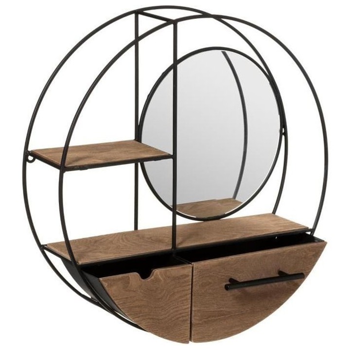 Etagere murale métal et MDF - D50x12 cm