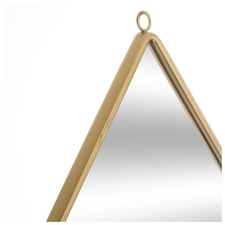 Miroir mural en métal en forme de Goutte - 21 x 29 cm - Doré