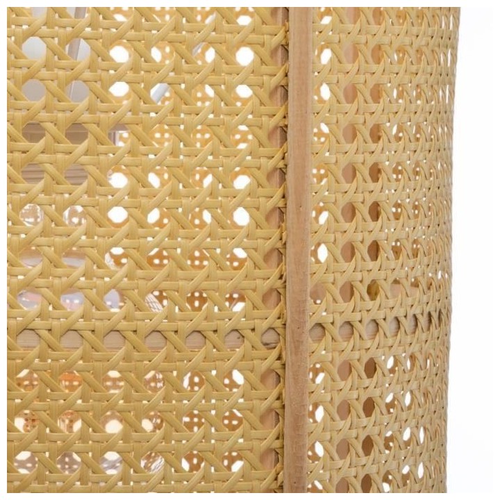 Lampe a poser cannage - H 28 cm - Beige