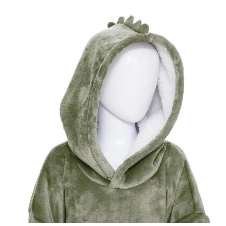 Plaid Sweat a capuche Dino - Vert