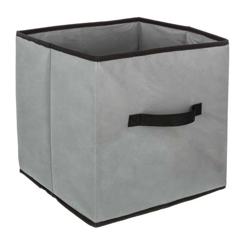 Boîte de rangement/tiroir pour meuble en tissu - 31 x 31 cm - Gris