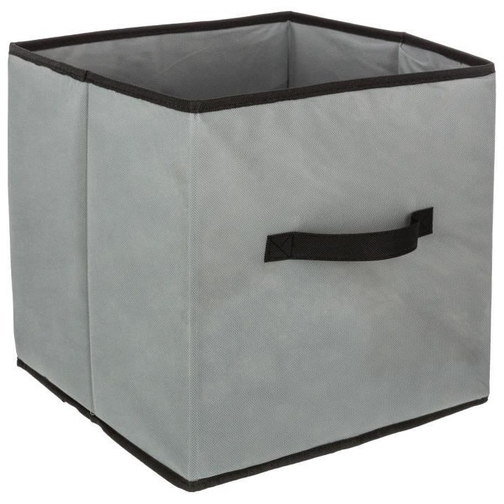 Boîte de rangement/tiroir pour meuble en tissu - 31 x 31 cm - Gris