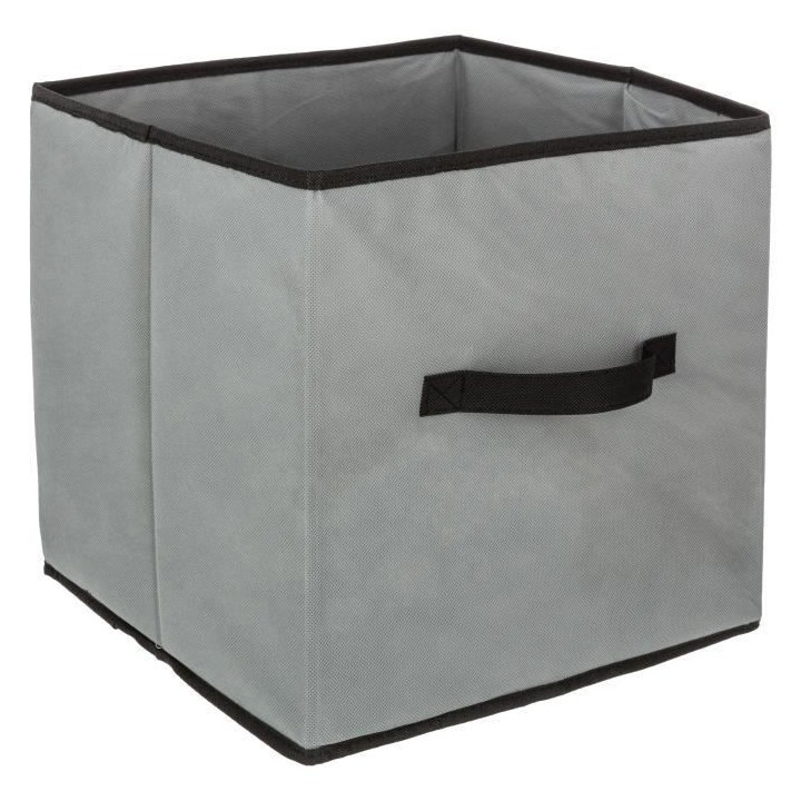 Boîte de rangement/tiroir pour meuble en tissu - 31 x 31 cm - Gris