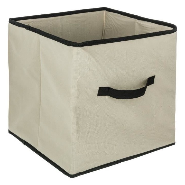 Boîte de rangement/tiroir pour meuble en tissu - 31 x 31 cm - Lin