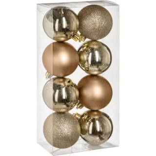 KIT BOULES DE NoeL 70MM X8 OR