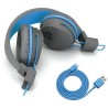 JLab Audio - JBuddies Studio Kids WirelessGrey/Blue - Casque sans fil - Bluetooth - Pliage compact - Autonomie BT 24h