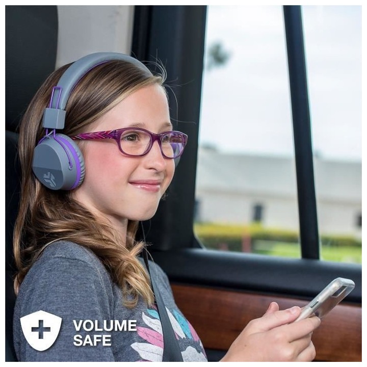 JLab Audio - JBuddies Studio Kids WirelessGrey/Purple - Casque sans fi